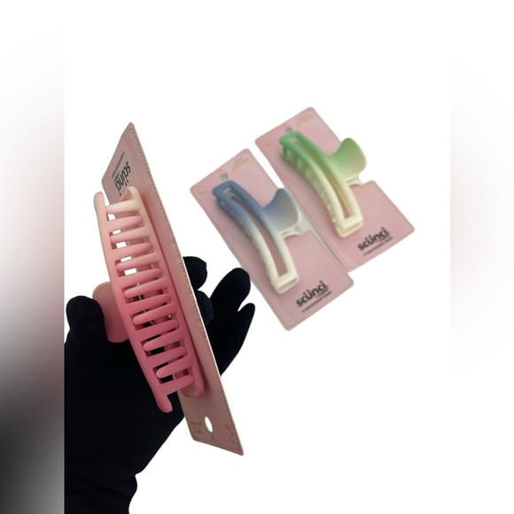 Scunci By Conair Ombre Hair Claw Clip Ponytail Bundle 3 - Picture 4 of 5